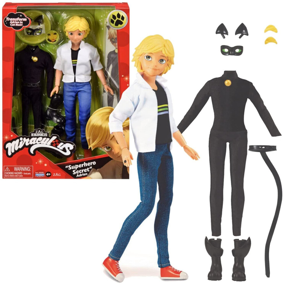 Miraculous Cat Noir Superhero Secret Fashion Doll