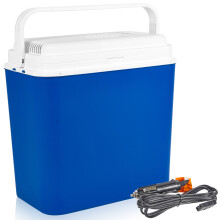 22L Electric Travel Cooler Box with Built-In Fan & 12V Car Plug – Portable Food & Drink Cooler for Camping