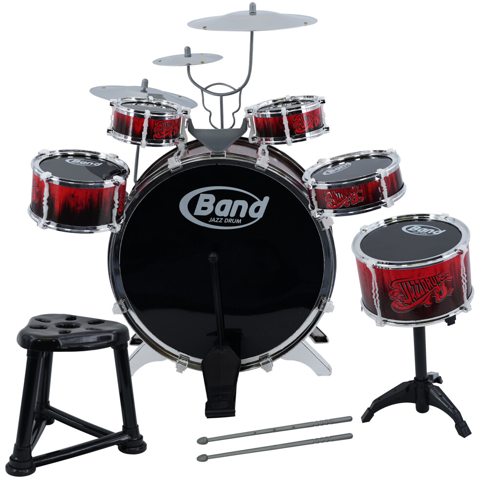 The Magic Toy Shop 9 Piece Kids Drum Kit