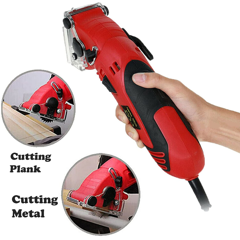 400W Mini Circular Saw Multi function Wood Tile Metal 3 Blades