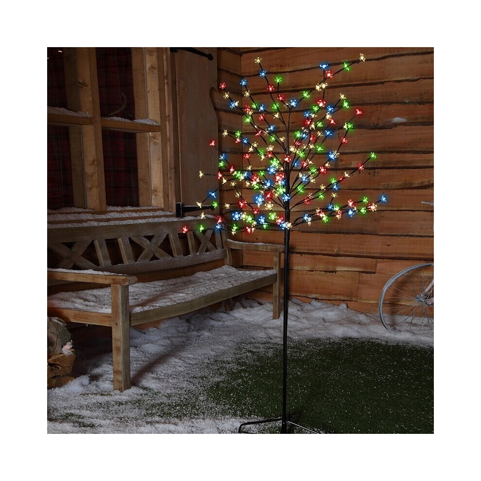 (7ft 250LED, Multi-Colour) LED Cherry Blossom Tree Christmas Outdoor Pre-Lit