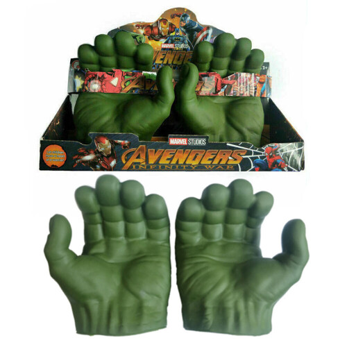 Hulk Gamma Fist Avengers Cosplay Gloves Soft Toy Fist, One Pair