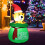 Gymax 1.5M Inflatable Christmas Bear Luminous Model Bear Xmas Decoration 7