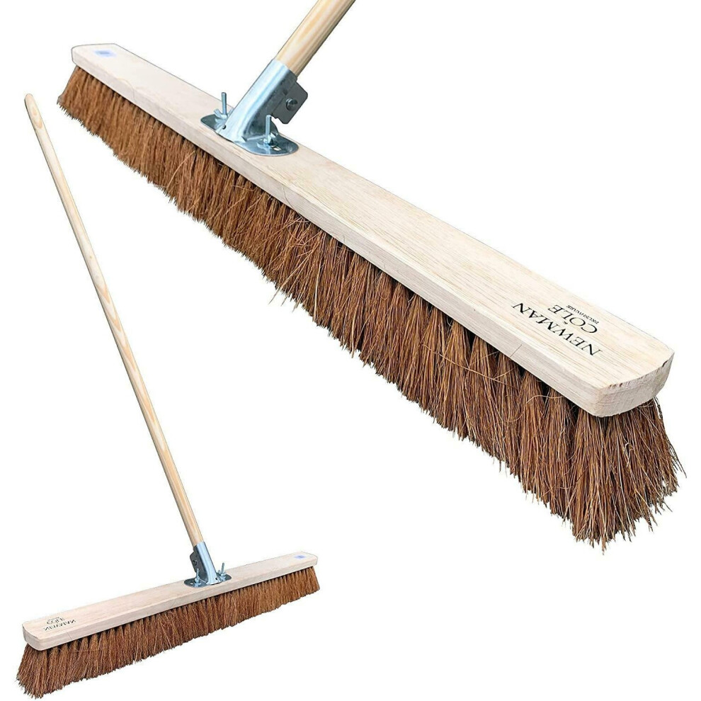 36" Soft Indoor Broom Head with Handle Warehouse Brush Heavy Duty