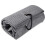 (Grey) Tri-fold Golf Towel Waffle Pattern with Carabiner 1