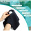 (Black) Tri-fold Golf Towel Waffle Pattern with Carabiner 3