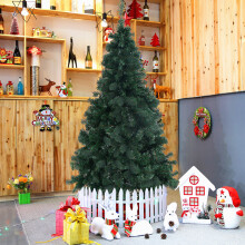 7FT Artificial Christmas Tree Green Xmas Decorations w/Foldable Stand