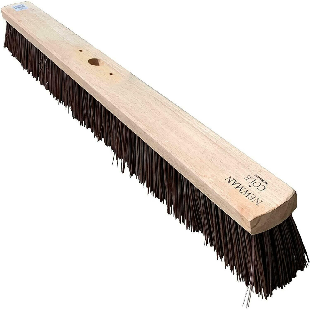 Newman And Cole 36" Outdoor Broom Head Only Extra Large Wide Heavy Duty Stiff Garden
