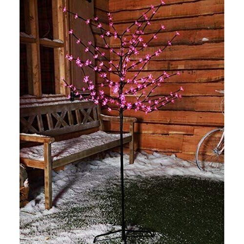 Snow Time (Pink, 180cm) LED Cherry Blossom Twig Tree Pre-Lit Christmas