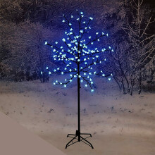 (Blue, 180cm) LED Cherry Blossom Twig Tree Pre-Lit Christmas