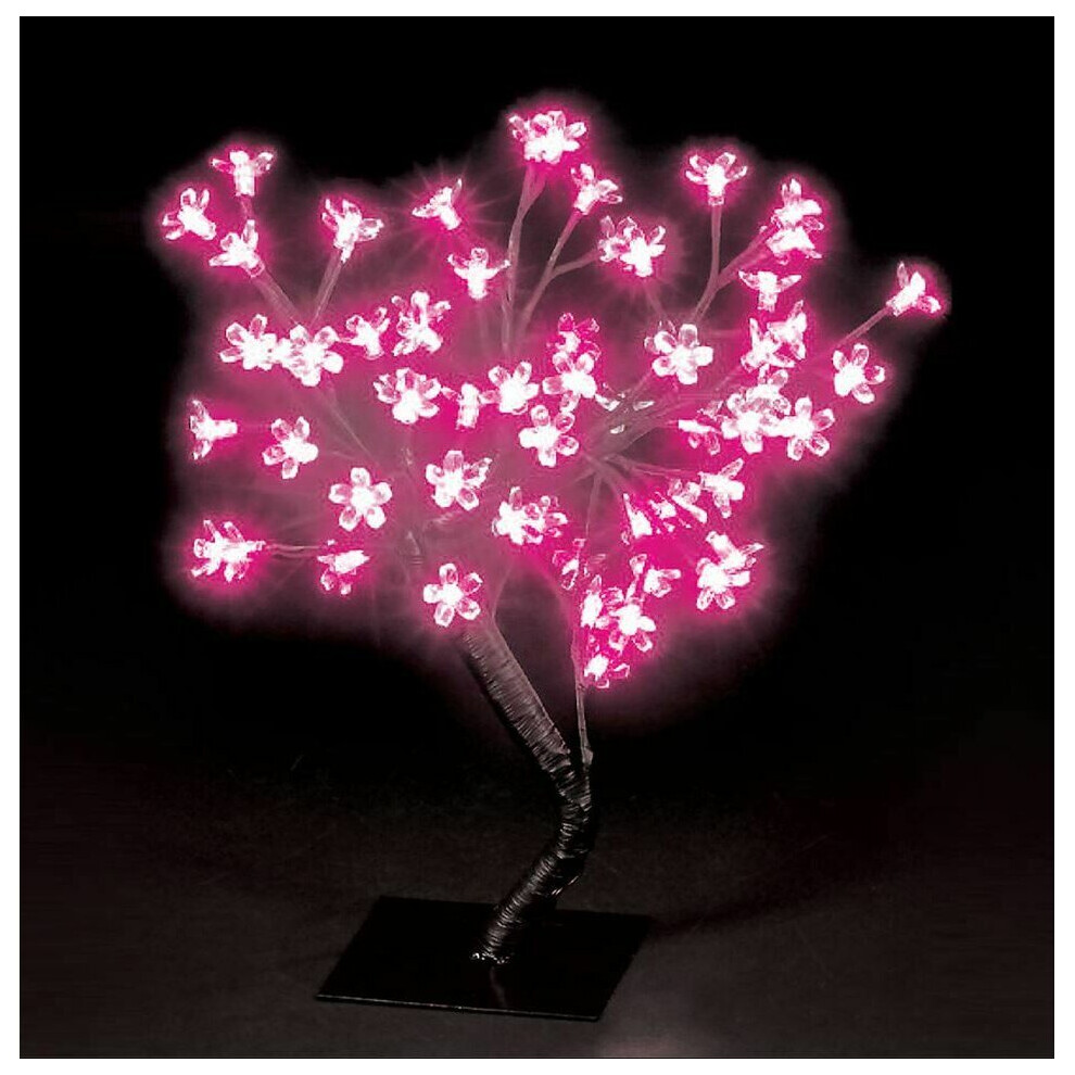 (Pink, 45cm) LED Cherry Blossom Twig Tree Pre-Lit Christmas