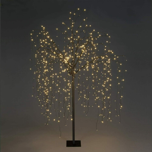 Snow Time (5ft, Warm White) Weeping Willow Tree Warm/Ice LED's In/Outdoor Tree 2