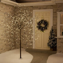 (5ft, Warm White) Weeping Willow Tree Warm/Ice LED's In/Outdoor Tree
