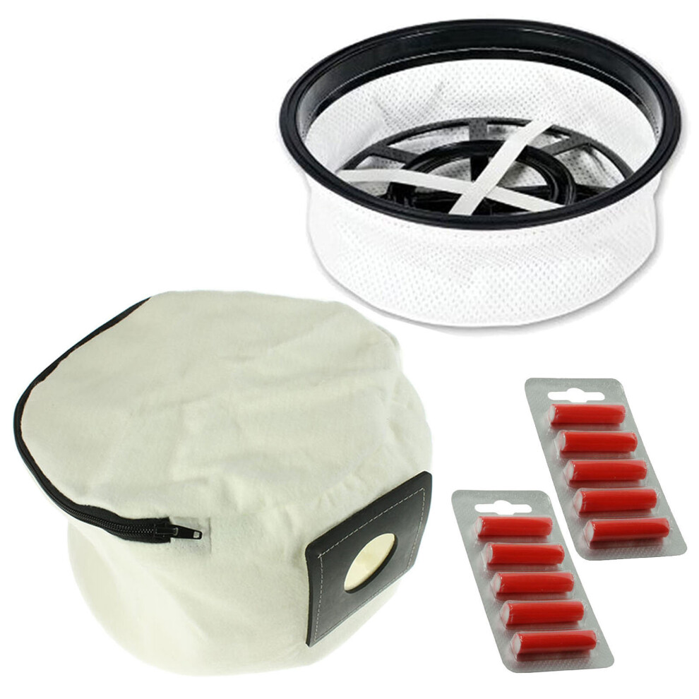 Spares2go Filter & Reusable Bag For Numatic Henry Hetty James + 10 Fresheners