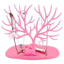 Elegant Portable Tabletop Pink Jewellery Jewelry Stand, Best