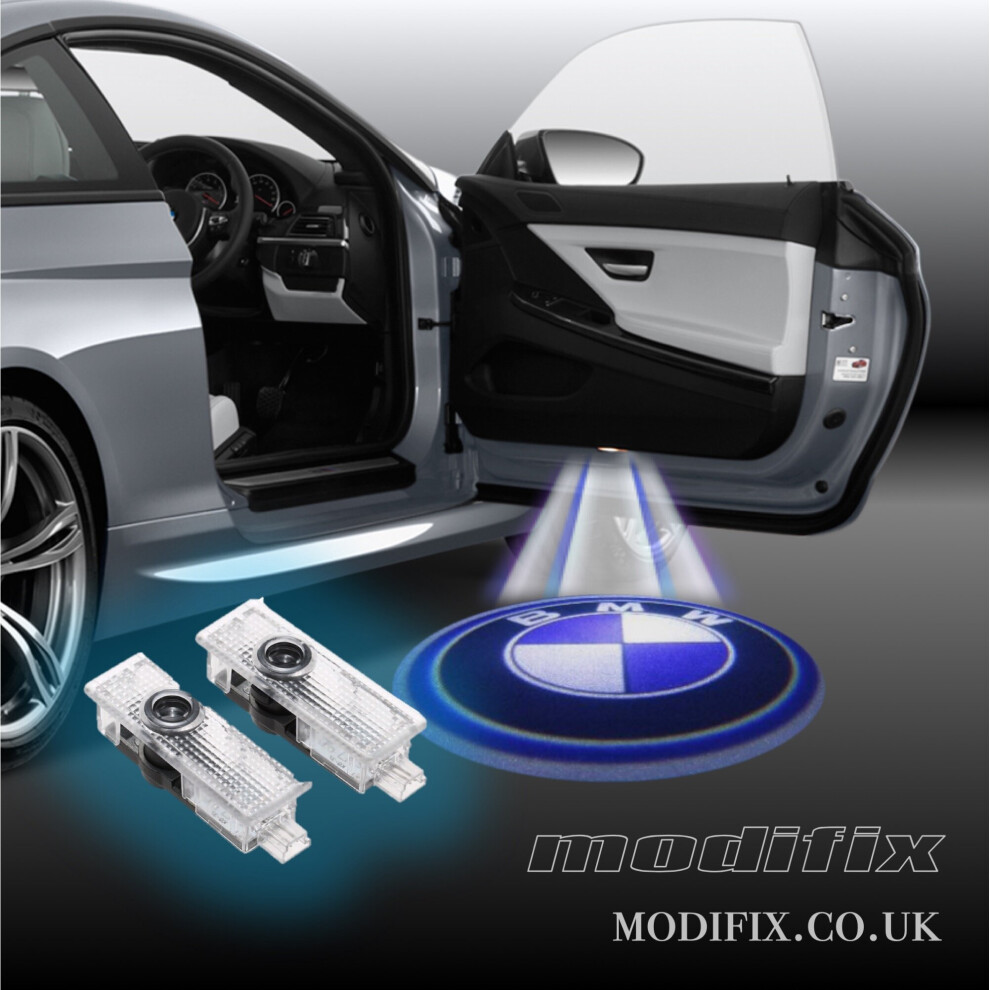 MODIFIX-CO-UK For BMW Door Card Light 2x LED Projector Light Puddle Emblem Lamp BMW 1 3 5 7 Series