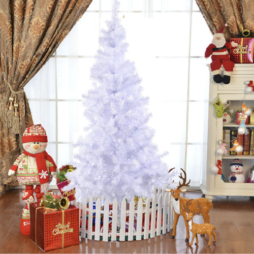 Gymax 5FT Artificial Christmas Tree Traditional White Xmas Decoration Tree