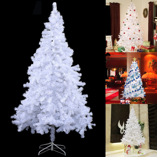 Gymax 5FT Artificial Christmas Tree Traditional White Xmas Decoration Tree 2