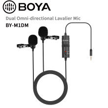 BOYA BY-M1DM Lavalier Clip-on Dual Microphone For Dslr & Smartphone