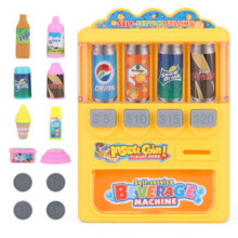 (Yellow) Children's Vending Machine Beverage Machine Toy Coin-operated Fun Play House