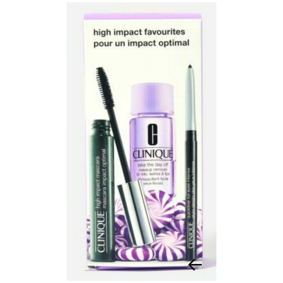 Clinique High Impact Favourites Mascara Eyeliner Make Up Remover Set