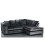 Furniture 786 (Right hand Corner, Black) Bella Crushed Velvet Corner sofa 1