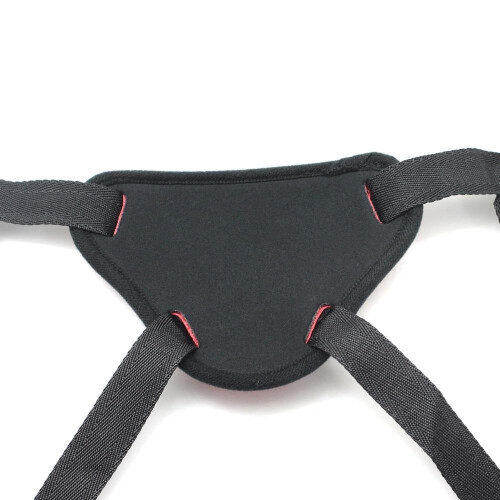(Red) Satin Dildo Harness Couples Bondage Strap-On 1