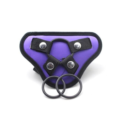 (Red) Satin Dildo Harness Couples Bondage Strap-On 2