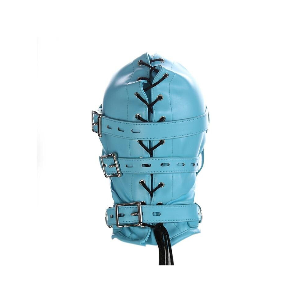 Blue, 9.5cm) Pink Blue Fetish Full Hood With Mouth Dildo Gag Bdsm Bondage Sex  Mask on OnBuy