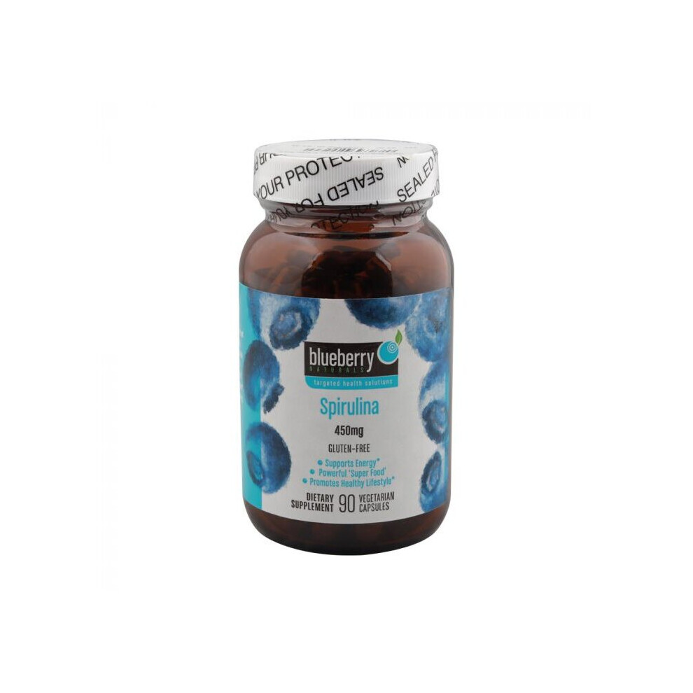 Blueberry Naturals Spirulina 450 Mg Vegetarian Capsules 90'S