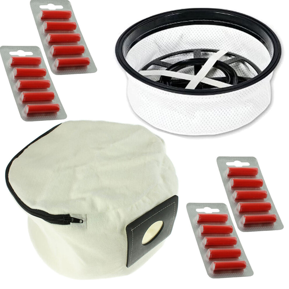 Spares2go Filter & Reusable Bag For Numatic Henry Hetty James + 20 Fresheners