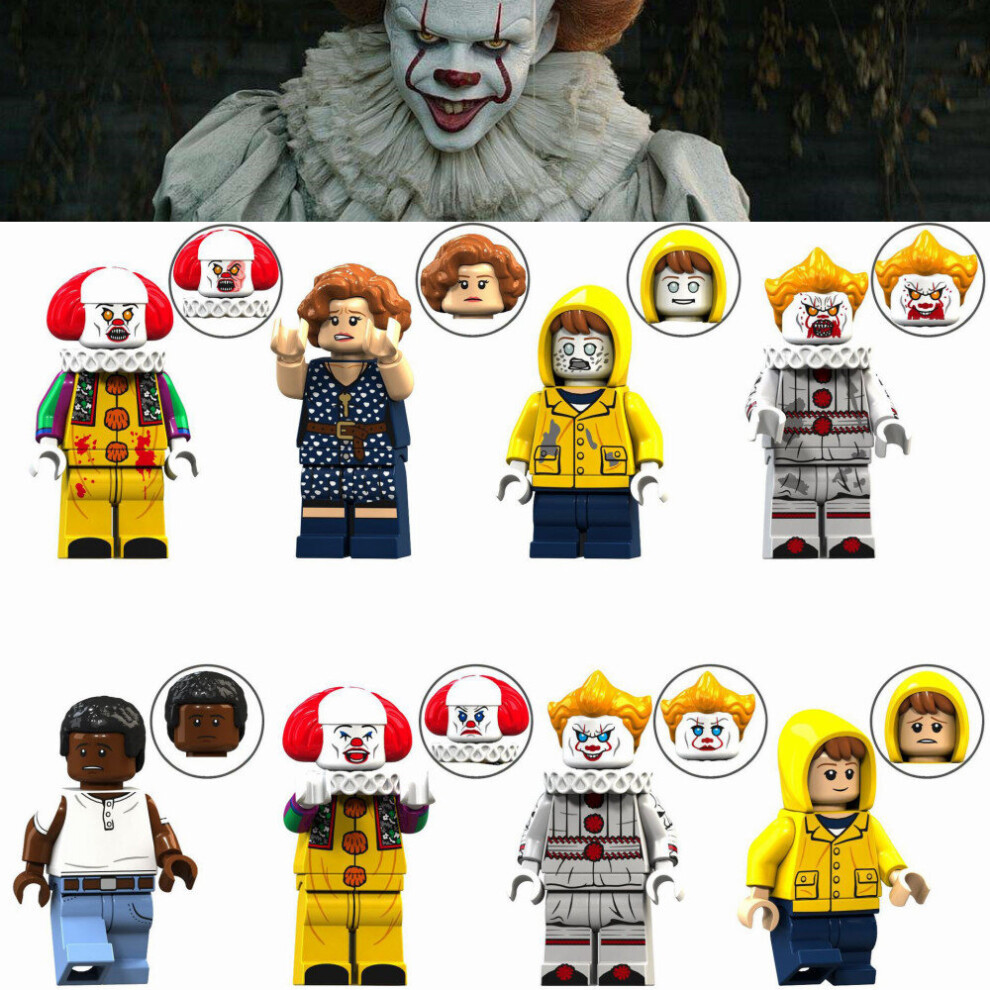 8PCS Clown Is Back Minifigures Toys Gift Fit Lego