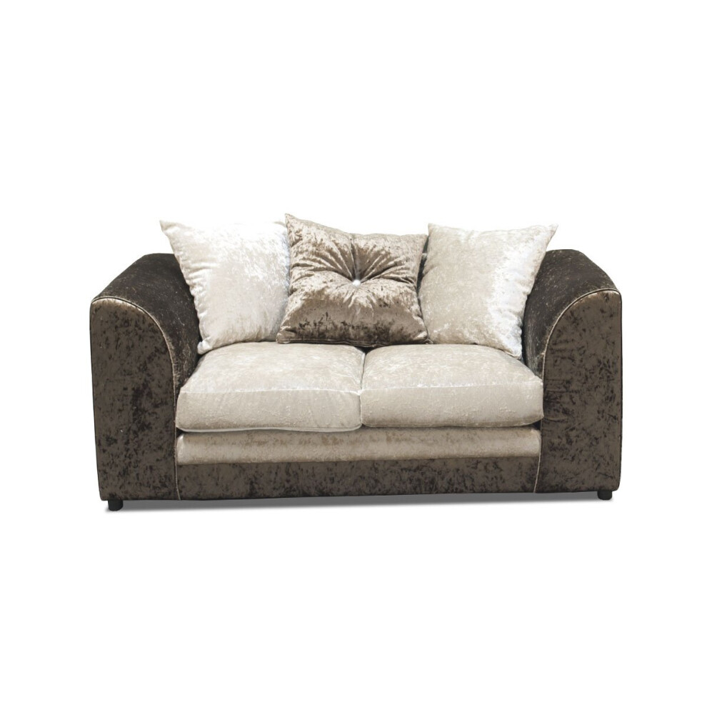Furniture 786 (-Mink, 2 Seater) Leo Crushed Velvet 3 & 2 Seater Sofa Set Brown