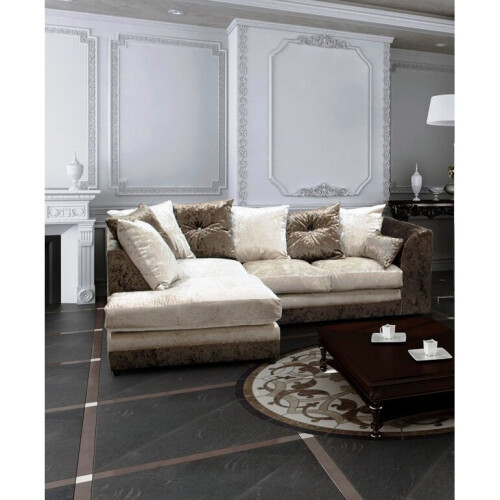 Furniture 786 (Left hand corner) Bella Crushed Velvet Corner sofa