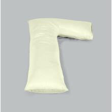 (L Pillowcase only, Cream) Hollow Fibre L Shaped Long Full Body Pillow perfect for Side Sleepers- Maternity & Pregnancy Support Pillow & Pillowcases
