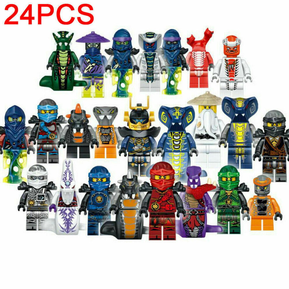 Ninjago 24PCS Mini figure Kai Jay Building Blocks Kids Toys UK
