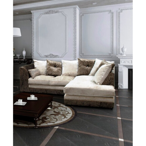 Furniture 786 (Right hand corner) Bella Crushed Velvet Corner sofa