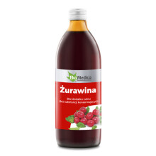 EkaMedica Żurawina 100% Sok – 500 ml, wspiera prawidłowe pH układu moczowego