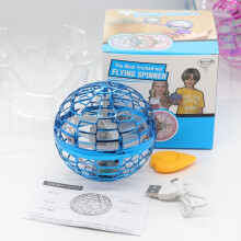 (Blue) Flynova Pro Spinner Endless Tricks Flying Toys Hand Operated Drones kids Gift