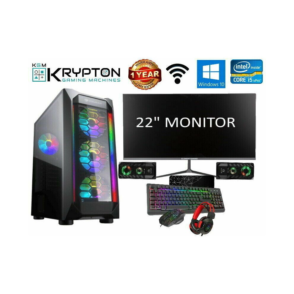 Gaming Pc Computer Bundle Intel Quad Core I5 16Gb 1Tb Win 10 2Gb Gt730 721107820147