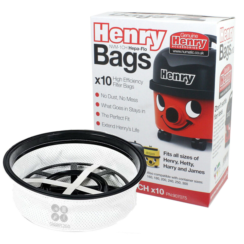 Numatic Vacuum Bags + Filter 12" Hepa Flo Henry Hetty James Vacuum