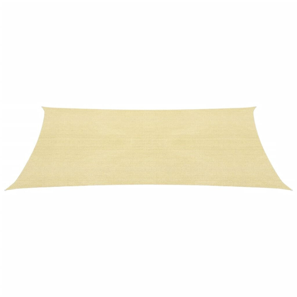 vidaXL Sunshade Sail HDPE Square 3.6x3.6m Beige Garden Patio Awning Canopy