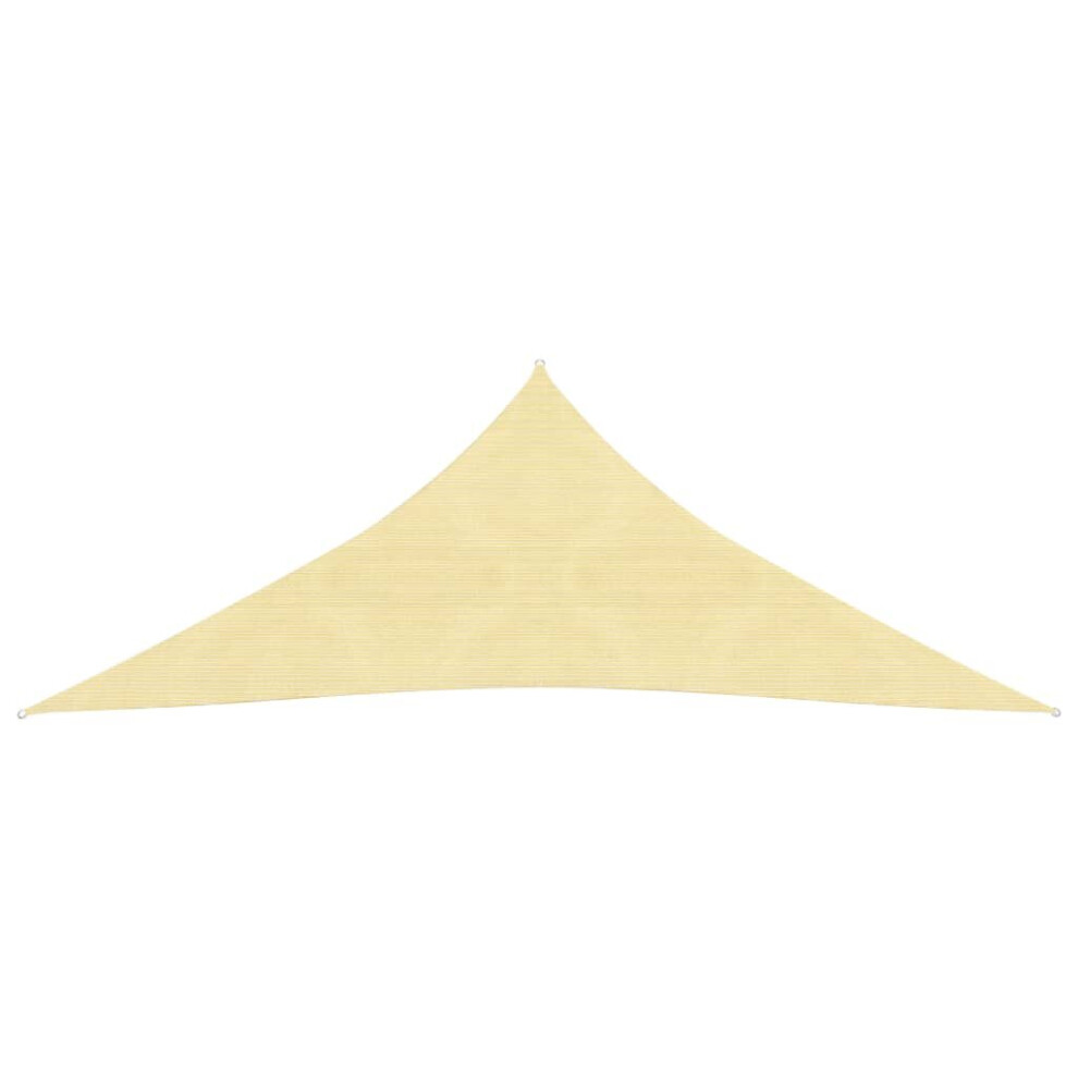 vidaXL Sunshade Sail HDPE Triangular 3.6x3.6x3.6m Beige Garden Awning Canopy