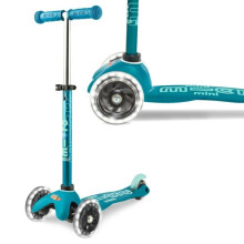 Micro Scooters Mini Micro Deluxe Push LED Scooter MMD076 Aqua