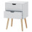 NYBORG SINGLE 2 DRAWER BEDSIDE WHITE 14