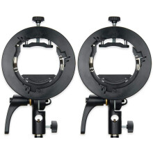 Godox S2 Round Head Bowens Bracket Pack of 2 For Studio Flash