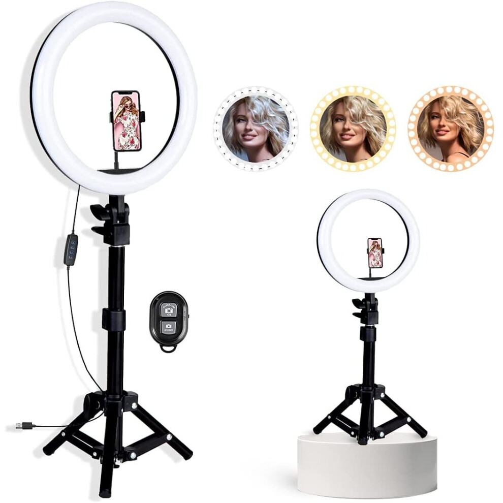 Lencarta 10" Led Ring With Tripod Stand Tiktok Youtube Selfie Make Up Light
