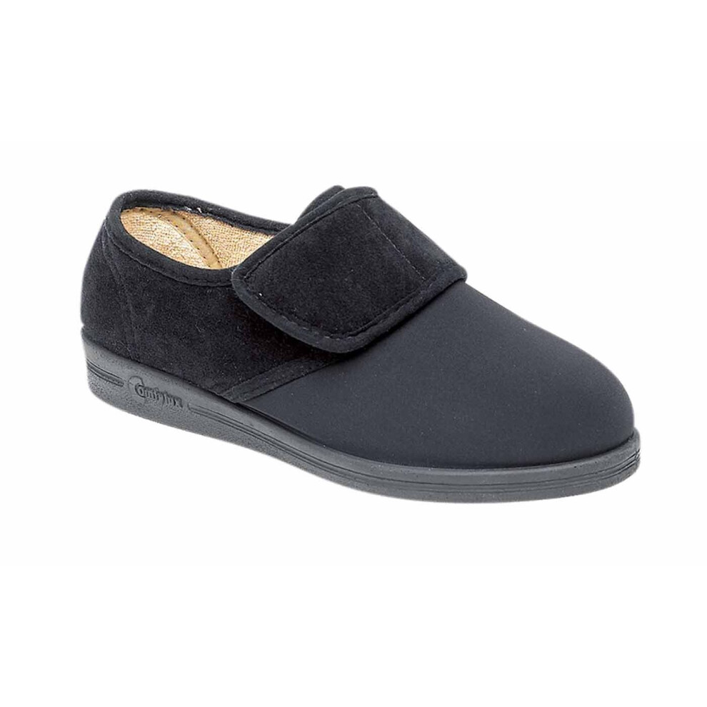 Comfylux Womens/Ladies Stella Lycra Stretch Slippers Black 8 UK
