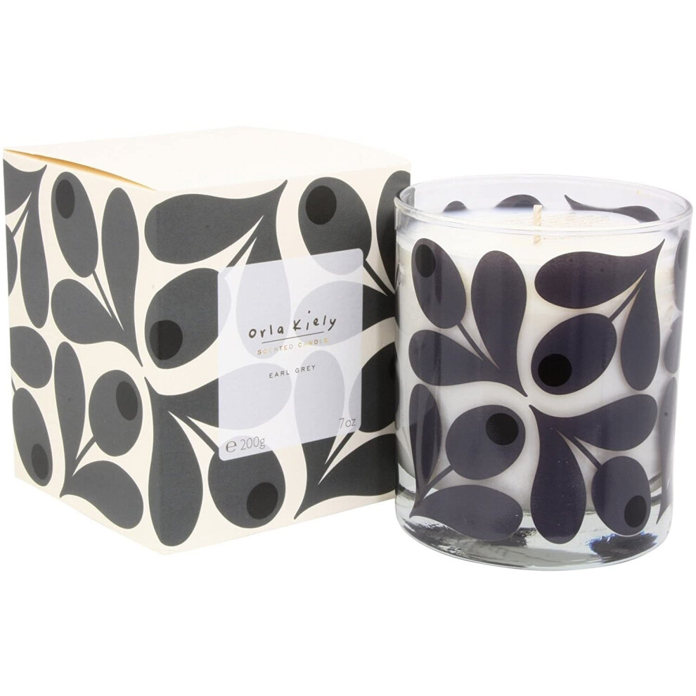 ORLA KIELY EARL GREY SCENTED CANDLE / BOUGIE PARFUMEE 200G NEW