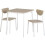 Seconique Seconique Riley Small Dining Set - Light Oak Veneer Table & 2 Chairs 2